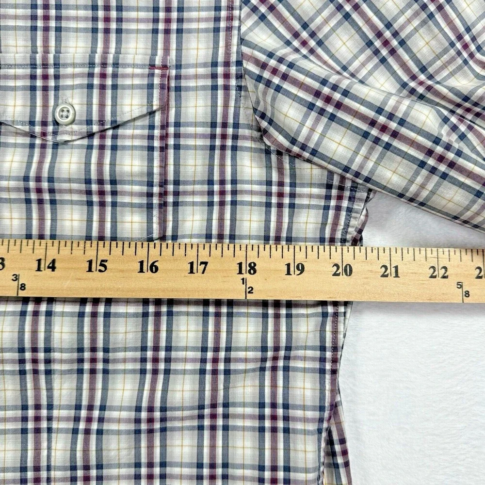 Banana Republic Plaid Button Down‎ Shirt Mens M Long Sleeve Cotton Blend Casual